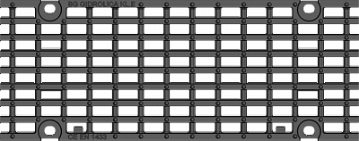 Решетка чугунная ячеистая DN150, 500/197/25, 27/13, кл. E600 kN  картинка